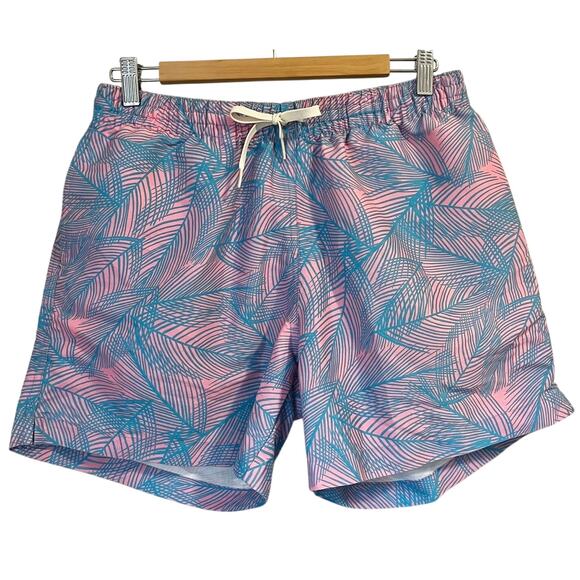 chubbies Other - CHUBBIES | Pink and Blue Palm Print Swim Trunks | Size Large